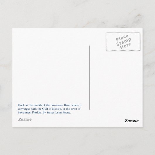 Carte postale Suwannee River Dock (Dos)