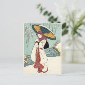 Carte Postale Suzuki Harunobu - Fleurs de neige d'hiver (Debout devant)