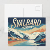 Carte Postale Svalbard Arctique Vintage (Devant / Derrière)