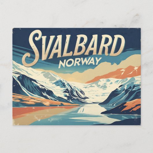 Carte Postale Svalbard Arctique Vintage (Devant)