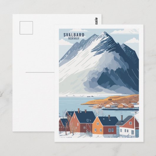 Carte Postale Svalbard Norvège Lieu de voyage célèbre (Devant / Derrière)