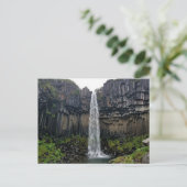 Carte Postale Svartifoss, Islande (Debout devant)