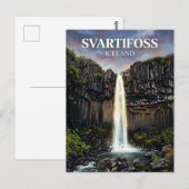 Carte Postale Svartifoss Islande (Devant / Derrière)