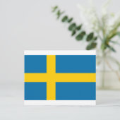 Carte Postale Sveriges Flagga - Drapeau suédois - Drapeau suédoi (Debout devant)