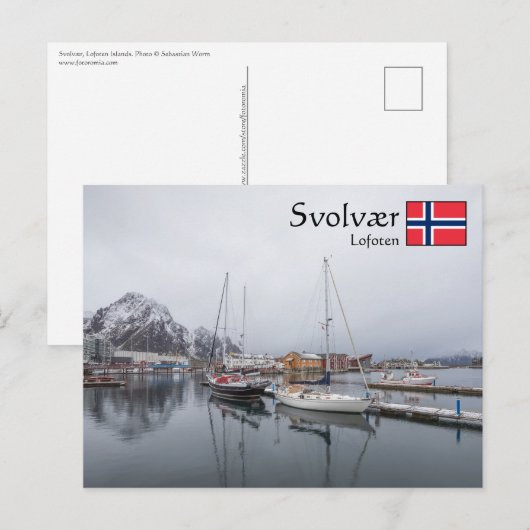 Carte Postale Svolvaer Îles Lofoten (Devant / Derrière)