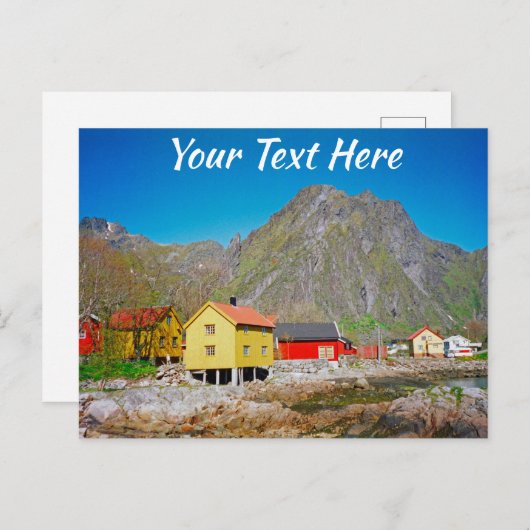 Carte Postale Svolvaer personnalisable, Norvège (Devant / Derrière)