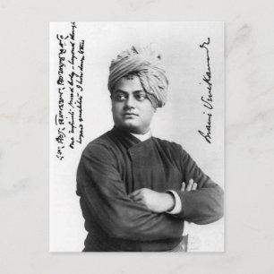 Carte Postale Swami Vivekanada en Amérique 1893 Vintage Post
