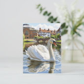 Carte Postale Swan à Stratford-Upon-Avon Angleterre Voyage (Debout devant)