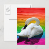 Carte Postale Swan arc-en-ciel (Devant / Derrière)