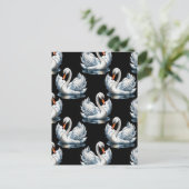 Carte Postale Swan Birds Design Motif (Debout devant)