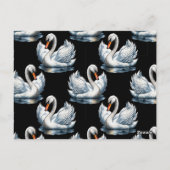 Carte Postale Swan Birds Design Motif (Dos)