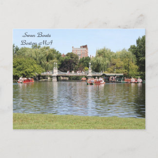 Carte Postale Swan Boats, Boston, MA, photographie