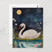 Carte postale Swan de minuit (Devant / Derrière)