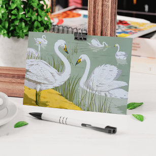 Carte Postale Swans par Verneuil