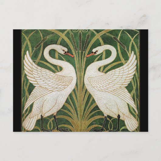 Carte Postale Swans Rush Iris Walter Crane (Devant)