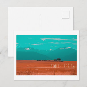 Carte Postale Swartland Fields Mountains Voir Afrique du Sud ZA