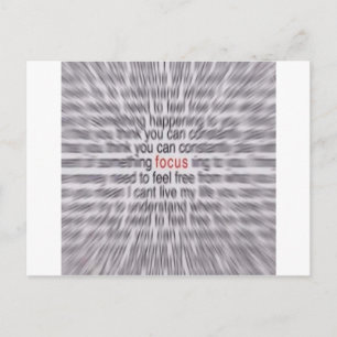 CARTE POSTALE SWAY "FOCUS"