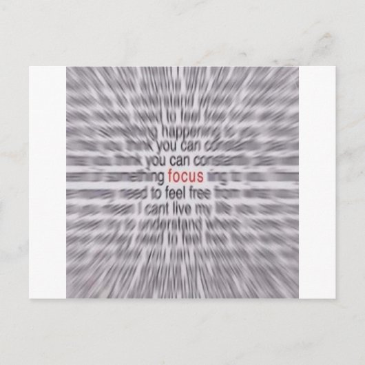 CARTE POSTALE SWAY "FOCUS" (Devant)