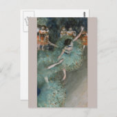 Carte Postale Swaying Dancer dans Green Edgar Degas (Devant / Derrière)