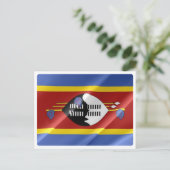 Carte Postale Swaziland - Drapeau qui flotte - (Debout devant)
