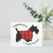 Carte Postale Sweat écossais Terrier rouge et noir (Debout devant)