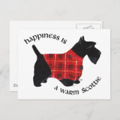 Carte Postale Sweat écossais Terrier rouge et noir (Devant / Derrière)