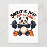 Sweat est juste graisse Pleurer Funny Panda Fitnes