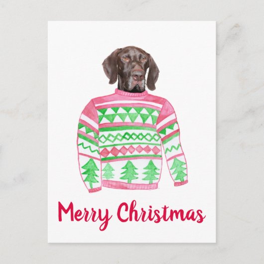 Carte Postale Sweater Glossy Grizzly Ugly Christmas (Devant)