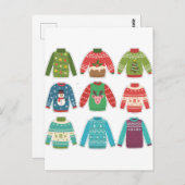 Carte Postale Sweaters moches, Noël, Fêtes (Devant / Derrière)
