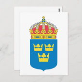 Carte Postale Sweden Coat of Arms (lesser) (Devant / Derrière)