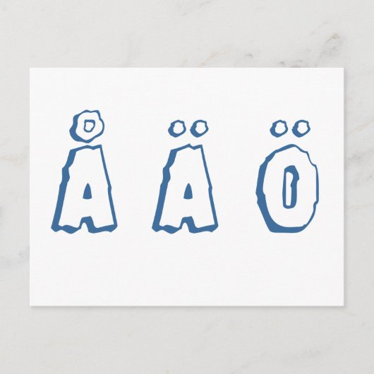 Carte Postale Swedish letters (Devant)