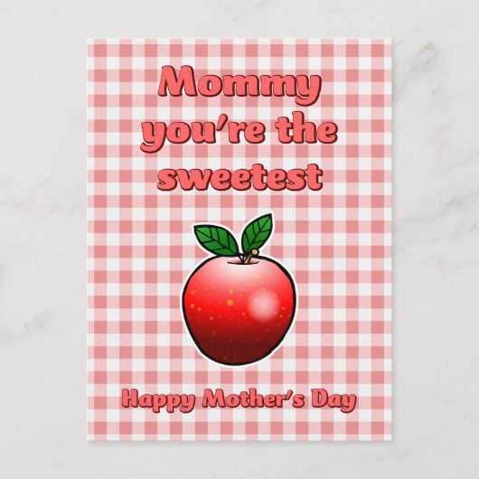 Carte postale Sweest Red Apple Mothers Day (Devant)
