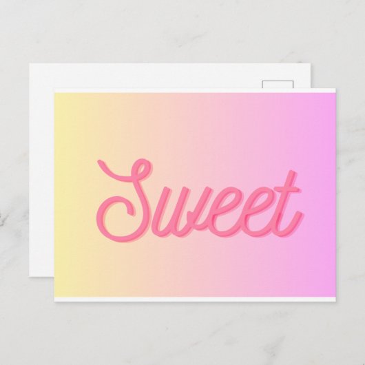 Carte postale - "sweet" (Devant / Derrière)