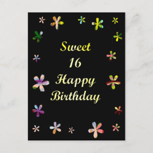 Carte Postale Sweet 16 Joyeux anniversaire