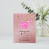 Carte Postale Sweet 16 Parties scintillant rose Foil Girly Moder (Debout devant)
