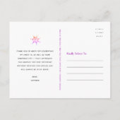 Carte Postale Sweet 16 Rainbow Parties scintillant Ombre Anniver (Dos)