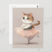 Carte Postale Sweet ballerine kitty (Devant / Derrière)