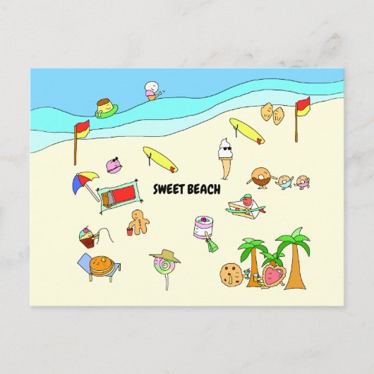 CARTE POSTALE SWEET BEACH (Devant)