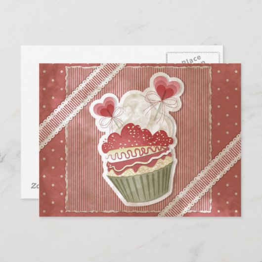 Carte postale Sweet Cupcake (Devant / Derrière)