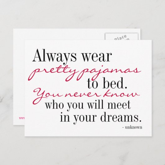 Carte postale Sweet Dreams (Devant / Derrière)