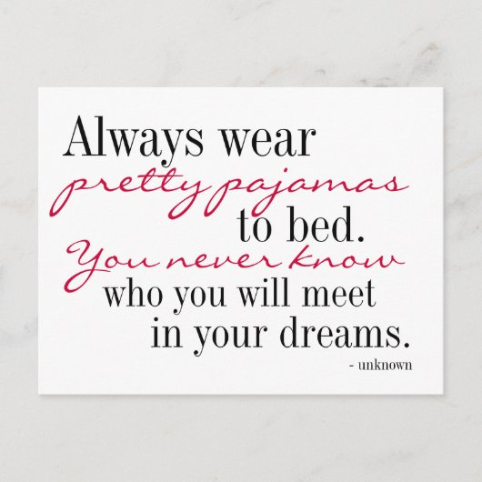 Carte postale Sweet Dreams (Devant)