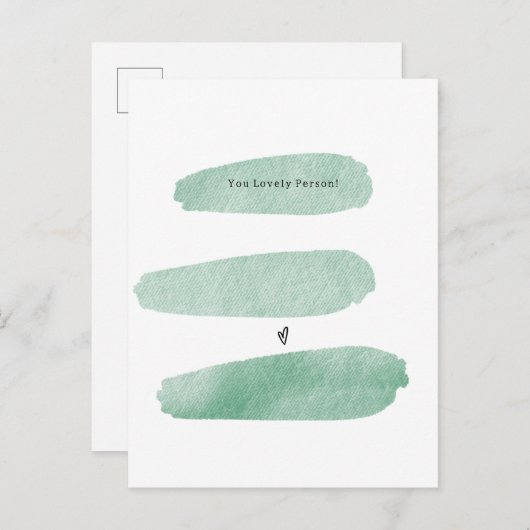 Carte Postale Sweet Elegant Lovely Person Quote Heart Card (Devant / Derrière)