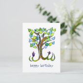 Carte Postale Sweet Heart Tree JOYEUX ANNIVERSAIRE SUR MESURE (Debout devant)