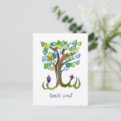 Carte Postale Sweet Heart Tree MERCI CLIENTELE (Debout devant)