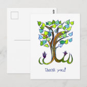 Carte Postale Sweet Heart Tree MERCI CLIENTELE (Devant / Derrière)