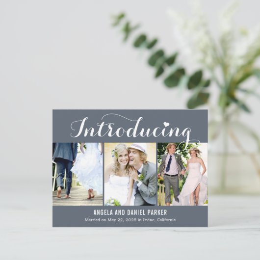 Carte Postale Sweet Introduction Mariage Elopement Faire-part (Debout devant)