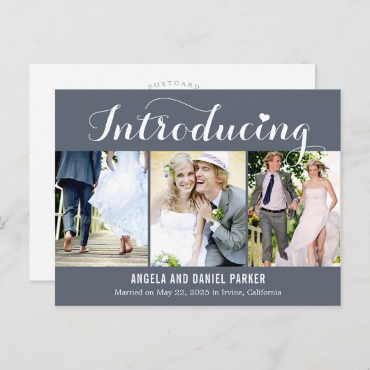 Carte Postale Sweet Introduction Mariage Elopement Faire-part (Devant / Derrière)