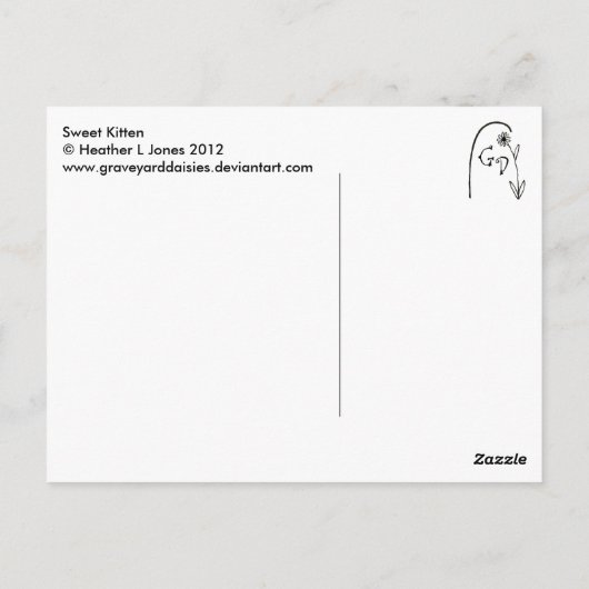 Carte Postale Sweet Kitten (Dos)