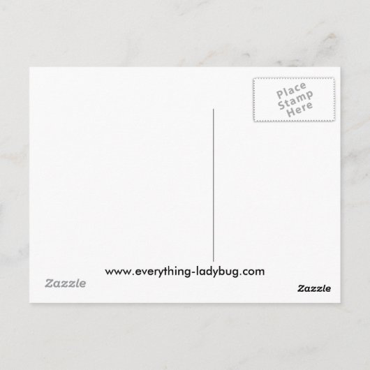 Carte postale Sweet Ladybug (Dos)