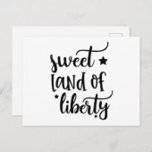 Carte Postale Sweet land of liberty (Devant / Derrière)
